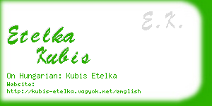 etelka kubis business card